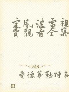 定风波电视剧免费观看全集完整版