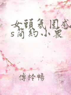 女头氛围感ins简约小众