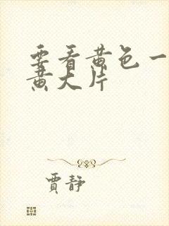 要看黄色一级特黄大片