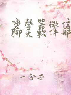 变声器微信语音聊天软件哪个好