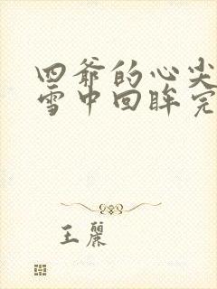 四爷的心尖宠妃雪中回眸完全版