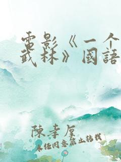 电影《一个人的武林》国语在线观看