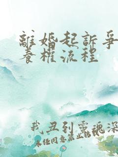 离婚起诉争夺抚养权流程