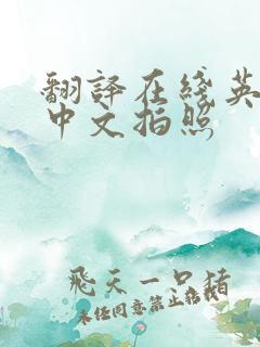 翻译在线英语转中文拍照