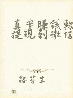 真实赚钱软件可提现到微信