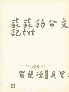 苏苏的公交车日记txt