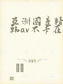 亚洲国产精品日韩av不卡在线