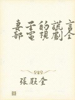 妻子的谎言第一部电视剧全集免费