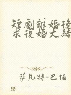 短剧离婚后前夫求复婚大结局