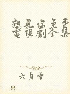 想见你免费观看电视剧全集