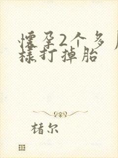 怀孕2个多月怎样打掉胎