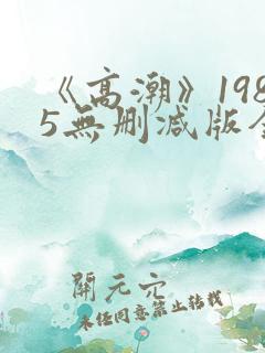 《高潮》1985无删减版全集