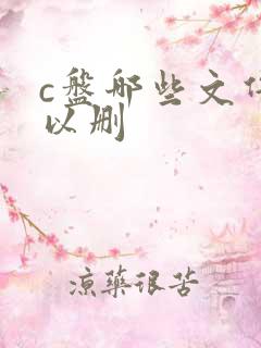 c盘哪些文件可以删