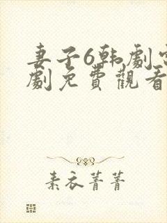 妻子6韩剧电视剧免费观看全集