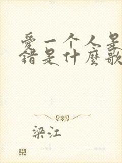 爱一个人是对是错是什么歌