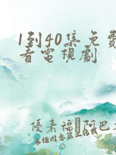 1到40集免费看电视剧