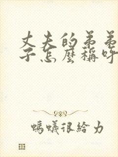 丈夫的弟弟的妻子怎么称呼