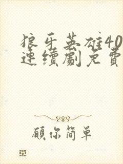 狼牙英雄40集连续剧免费播放