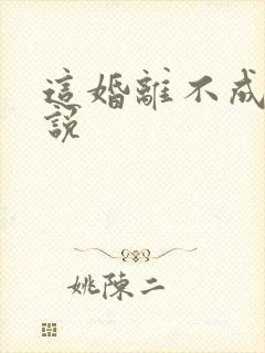 这婚离不成了小说