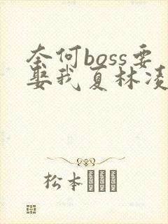 奈何boss要娶我夏林凌异洲
