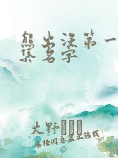 熊出没第一部每集名字