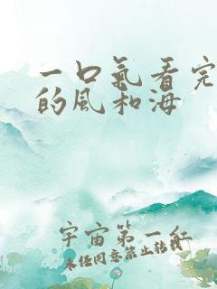 一口气看完灿烂的风和海