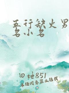 五行缺火男孩取名小名