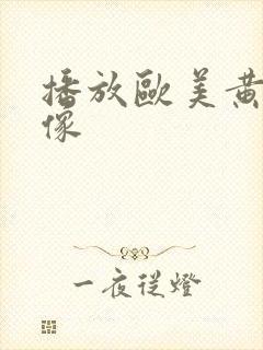 播放欧美黄色录像