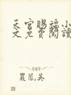 天官赐福小说全文免费阅读未删减无弹窗