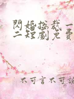 闪婚总裁一娶送二短剧免费