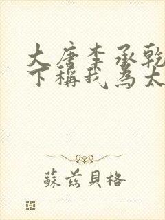 大唐李承乾请陛下称我为太子小说全部章节