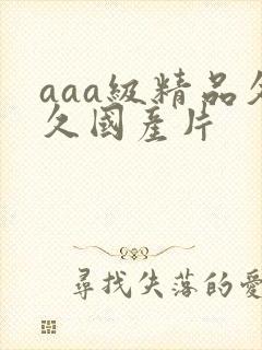 aaa级精品久久国产片