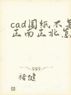 cad图纸不是正南正北怎么调整