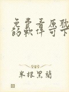 免费看原耽小说的软件可下载