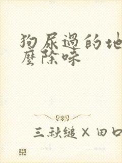 狗尿过的地方怎么除味