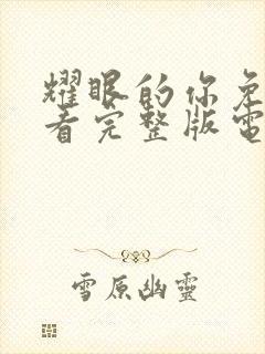 耀眼的你免费观看完整版电视剧全集