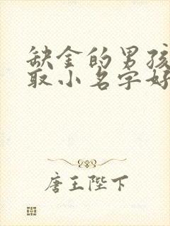 缺金的男孩怎么取小名字好听