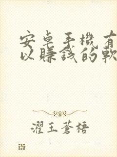 安卓手机有啥可以赚钱的软件