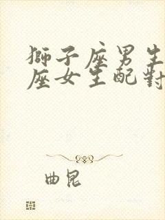 狮子座男生水瓶座女生配对