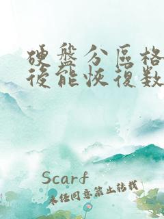 硬盘分区格式化后能恢复数据吗