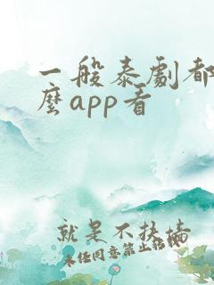一般泰剧都用什么app看