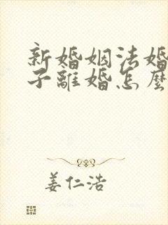 新婚姻法婚前房子离婚怎么分配