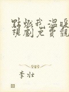 点燃我温暖你电视剧免费观看彩蛋