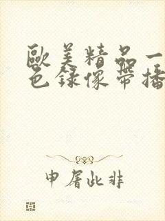 欧美精品一级黄色录像带播放