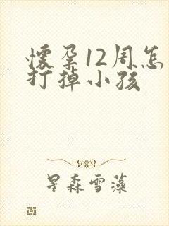 怀孕12周怎么打掉小孩