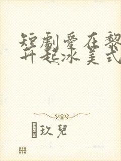 短剧爱在黎明前升起冰美式是什么