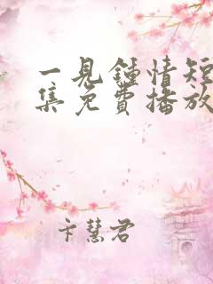 一见钟情短剧全集免费播放