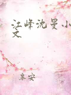 江峰沈曼小说全文