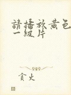 请播放黄色录像一级片