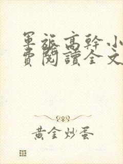 军旅高干小说免费阅读全文